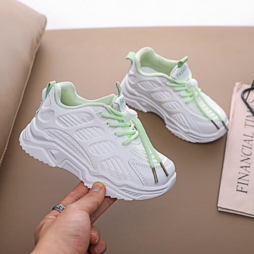 New Kids Shoes Spring 2021 New Breathable Air Mesh Sports Shoes Sneakers Children Shoes Fashion Non-slip Waterproof Hot Casual