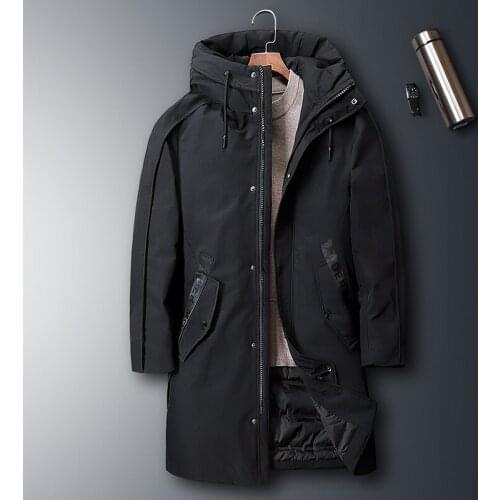 Long 2020 Feather Mens Russian down Outdoor Workwear Thick Warm Button pocket Men Winter Jacket 9911