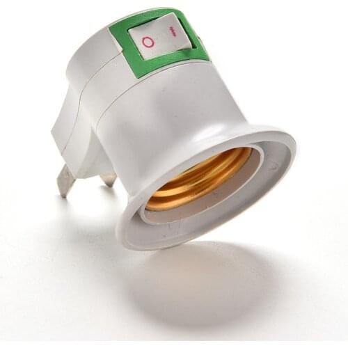 Best Quality E27 socket to US/AU/EU plug adapter with power on-off control switch