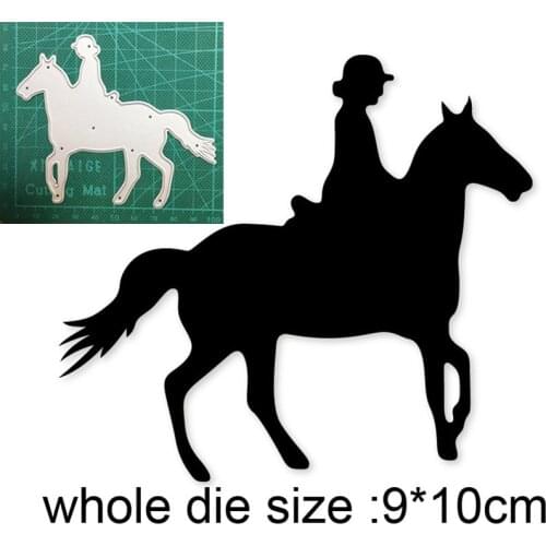 Girl riding Horse Metal Cutting Dies Cut Die Mold Decoration Scrapbooking dies Paper Craft Knife Mould Blade Punch Stencils Dies