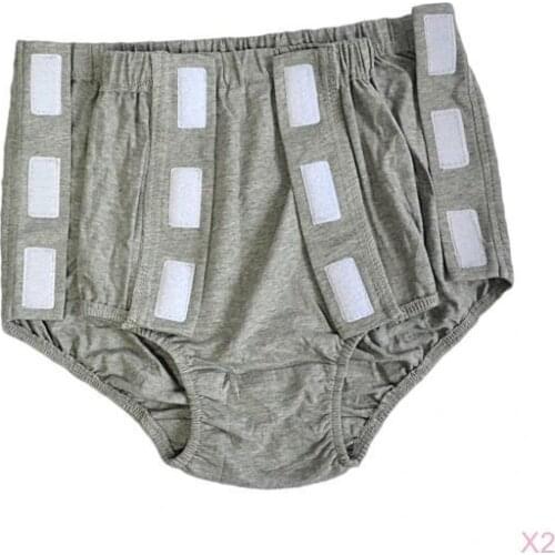 2 Piece Adults Reusable Snap-On Incontinence Pant Underwear Easy to Wear XXL