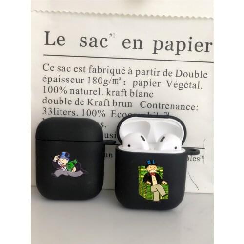 Cartoon Luxury Dollar Monopolys black TPU silicone Airpod Case For Airpods 2 Airpods1 Airpods pro 3 TPU cover