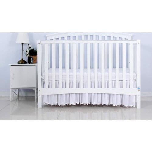 Newly Baby Kids Crib Bed Skirt Home Bed Cover with Tassel Rufflled Bed Skirt Bedding Bed Cover Bedroom Bedspread Couvre Lit