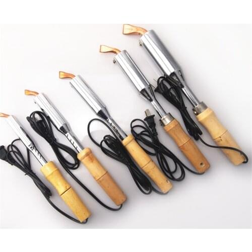 Brand New AC 220V 200W Electric Solder Soldering Iron Heavy Chisel Point Tip Wood Handle Repair Tool
