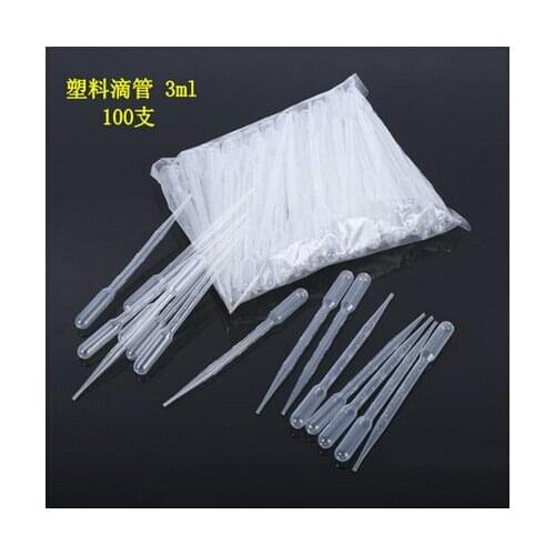 Disposable Plastic Pipette Tools 3ml Dropper Graduated Pasteur Pipette 1000pcs/ bag