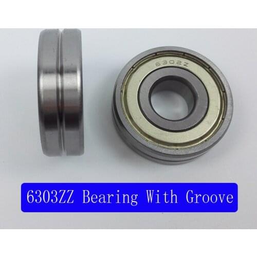 Bearing Steel Materal Sliding 6302ZZ/6303ZZ/6304ZZ Slotted Bearings Roller Inner Diameter 15mm/17mm/20mm 4pcs/lot