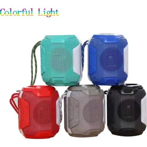 New Portable Bluetooth Speaker Colorful Light Wireless Bluetooth 4.2 Speaker 400MAH Battery 3.4Hour Play Time Subwoofer Stereo