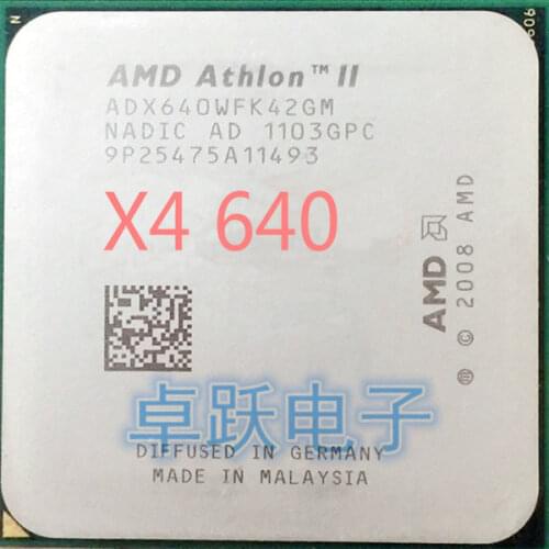 AMD Athlon II X4 640 Processor(3.0GHz/2MB/Socket AM3)Quad-Core X4-640 scattered pieces cpu free shipping