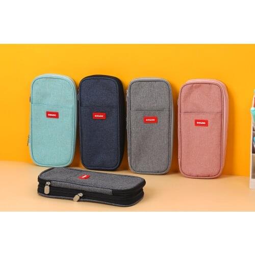 Macaron Color Matching Pencil Bag Creative Large Capacity Kawaii Pencil Case For Girls Gifts School Supplies Korean Stationery