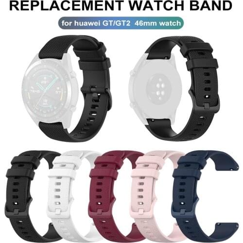 22MM Silicone Strap For Huawei GT/GT2 46MM Smart Watch Band Quick Release Watchband Adjustable Breathable Wristband HOT SALE
