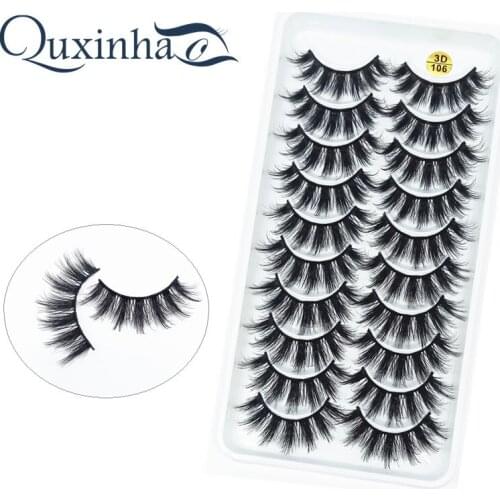 QUXINHAO 10 Pairs Eyelashes Natural Mink Eyelashes Fluffy 3d Mink Lashes Thick False Lashes Makeup Fake Eyelashes cilios