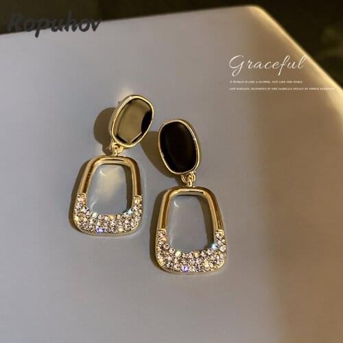 Ropuhov 2021 New Korean Fashion Jewelry for Woman Gift Dangle Earrings Acrylic Earrings Morrocan Bling Wholesale