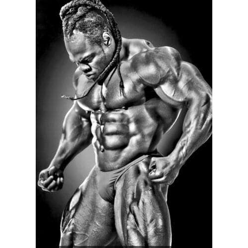 Kai Greene BodyBuilding Muscle Man Art print Silk poster Home Wall Decor