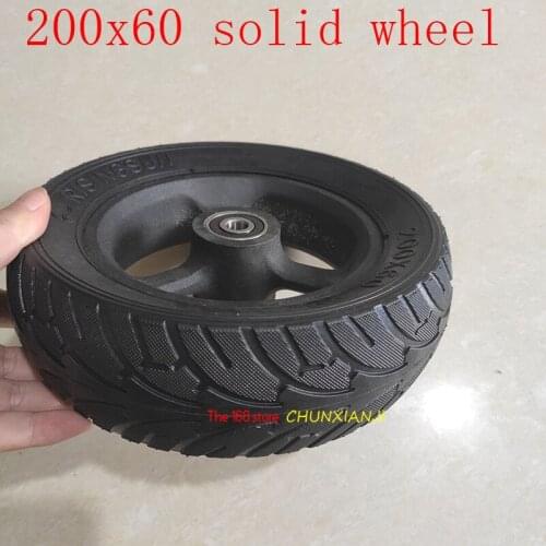 High Performance 8 Inch 200*60 Electric Scooter Balancing Vehicle Solid Tire Tyres with Aluminum Wheel Hub 200x60 Tyre