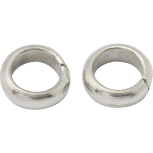 500PCS 304 Stainless Steel Jump Rings Close but Unsoldered Round Split Rings for Jewelry Making 6x2x0.8mm Hole: 4mm