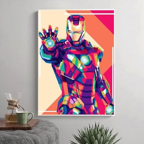 Superhero Iron Man Marvel Canvas Painting Home Decor Poster and Print Wall Art Pictures for Bedroom Print Art home Decor Cuadro
