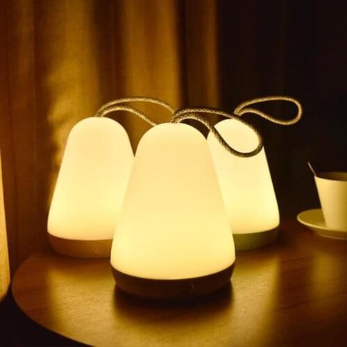 USB Rechargeable LED Night Light Portable Handheld Creative Water Drop Shape Outdoor Lantern Bedroom Bedside Desk Table Lamp