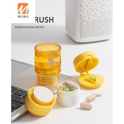 Tablet Grinding Powder Grinding Dispenser Cutting Medicine Cutting Grinding Medicine Grinder Baby Four Treasures Medicine Box
