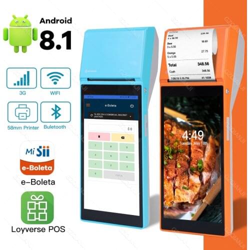 Terminal POS PDA Android Printer 58mm impresora Smart Pos 3G Handheld Device Receipt Thermal PDA Printer Wifi NFC