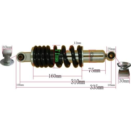 Universal 12mm spring 305mm Shock Absorbers for NXR125 Honda/Yamaha/Suzuki/Kawasaki/ Gokart/ATV/Motorcycles and Quad