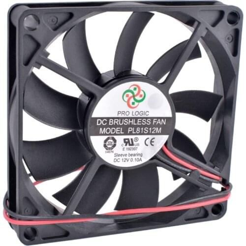 COOLING REVOLUTION PL81S12M 8cm 8015 80mm fan 12V 0.10A 2-wire 3Pin Computer CPU Chassis Power Ultra-quiet Cooling Fan