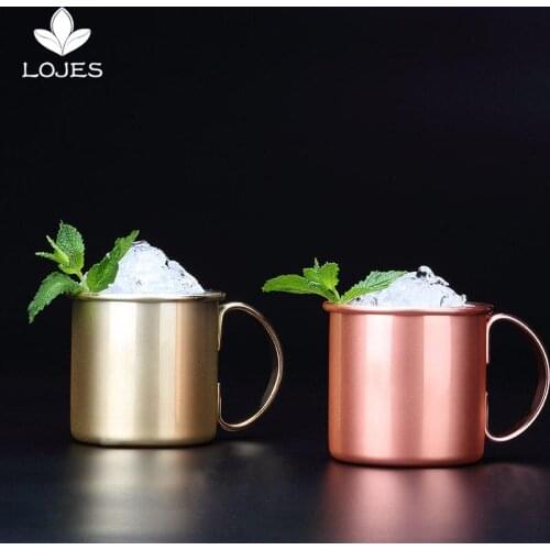 480ml 1Pc Stainless Steel Beer Milk Coffee Tea Mug Drinkware Home Bar Drinking Cup With Handle