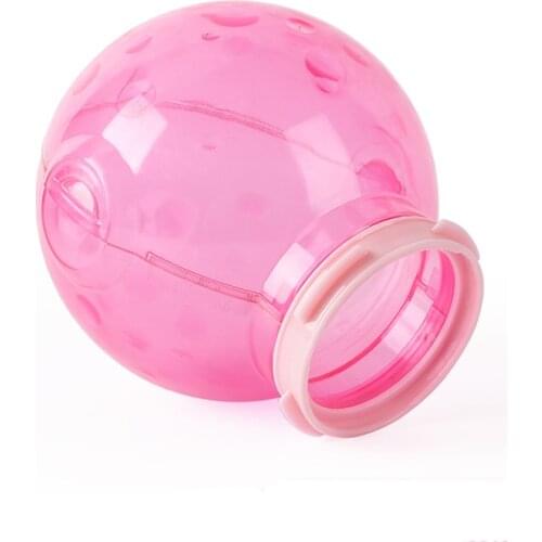 1pc Small Pet Plastic Transparent Ball Shape External Cage Bath Room Hamster Gerbil Rodent Mice Cage Bed House Random Color