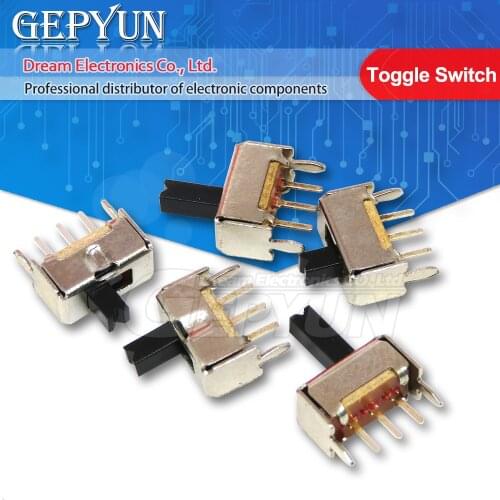 10pcs Toggle switch SS12D07VG2-5/SK12D07VG2-5 small toggle switch with brackethigh Miniature Slide Switch Side Knob