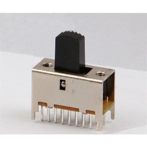 3pcs 18 feet 4 fixed foot toggle switch 6P/2T / 6 knife double throw black handle height 10mm