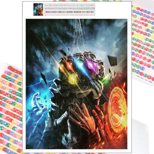 Diamond Painting Marvel Infinite Gem Battle Endgame 5D DIY Art Embroidery Mosaic Hobby Full Drill Wall Sticker Home Decoration
