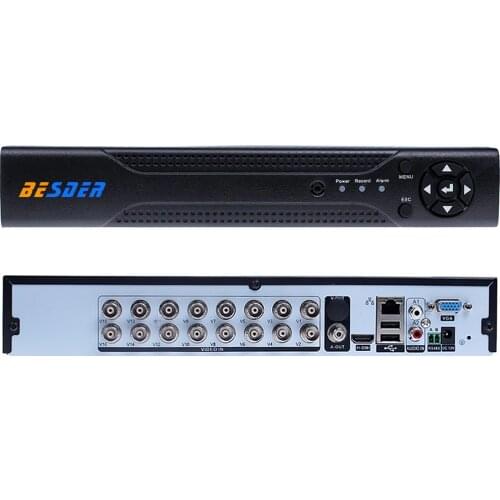 BESDER AHD DVR Recorder 720P 16CH AHDM DVR 16 Channel 2 SATA HDD Port 3G Wifi AHD DVR 16CH Hybrid NVR DVR Recorder ONVIF 16CH