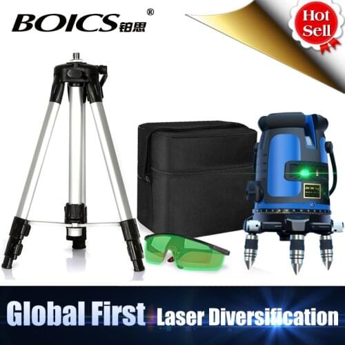 Free shipping Green laser multifunction laser cross line rotating self-leveling green laser level 360 degree 5 line 4V1H 6Points