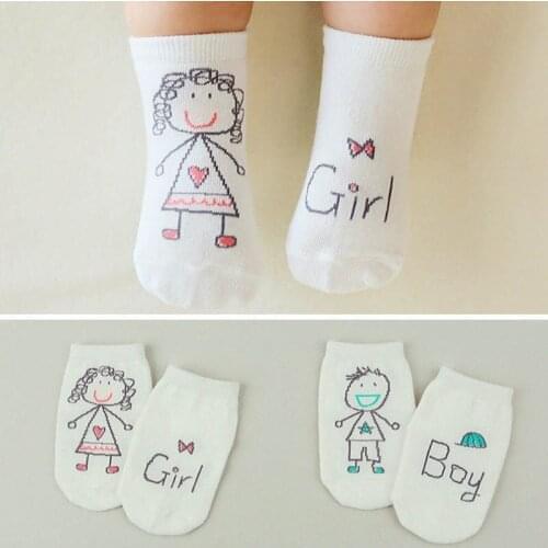NewBorn Infant Baby Socks girls Sliper Floor Cotton Socks boys girls cute Asymmetric cartoon dolls socks for 0~4 years baby