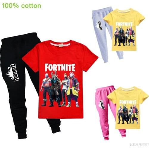 Game Fortnites girl fashion clothes t shirt + pants sets boys camisetas navidad kids T shirts girls christmas clothing
