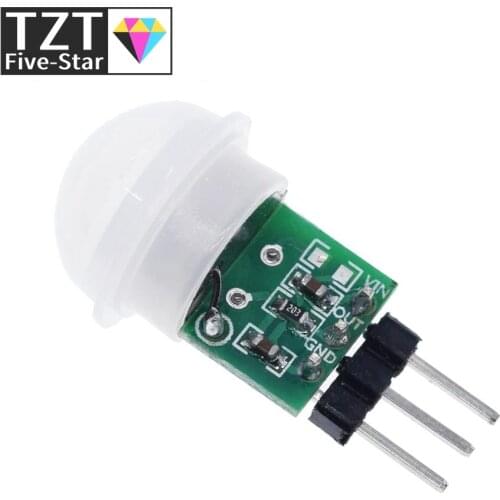 TZT Mini IR Pyroelectric Infrared PIR Motion Human Sensor Automatic Detector Module AM312 Sensor DC 2.7 to 12V