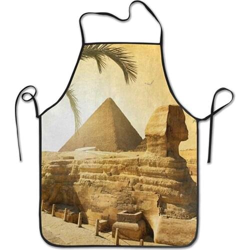 Kitchen Baking Personality Apron Restaurant Chef Garden Handmade Apron Pyramid Egyptian Palm Tree