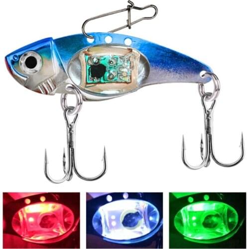 Luya lure metal electronic fake lure 8cm31g colorful long throwing metal lure LED flashing lure long-range metal bait