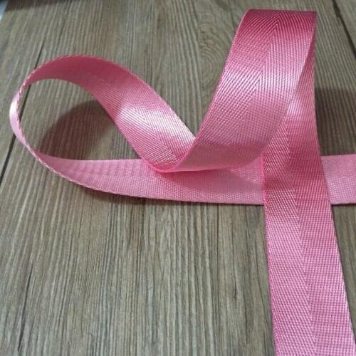 Fashion 5cm 5M Pink Strap Nylon Webbing Backpack Herringbone Pattern Knapsack Strapping Satin Ribbon Sewing Bag Belt Accessories