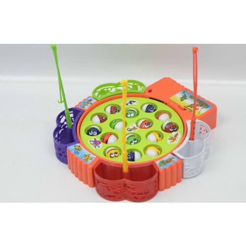 Musical Electric Fishing Game Set with 15 Fishes Water Fun Toy for Boys Girls