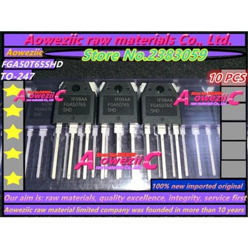Aoweziic 2018+ 100% new imported original FGA50T65SHD FGA50T65 TO-247 IGBT transistor 50A 650V