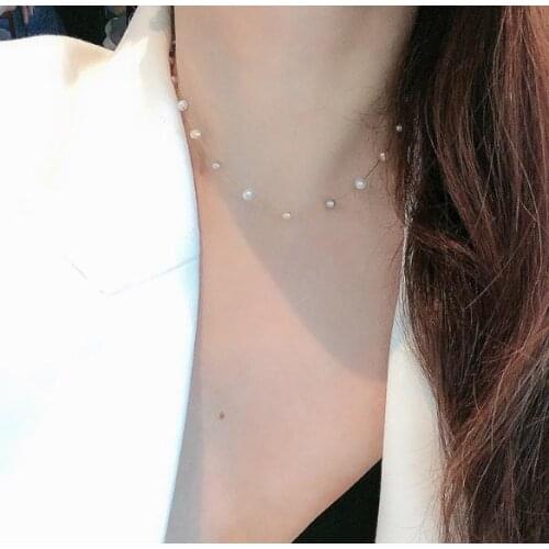 New Style Favorite Natural Pearl Necklace Handmade Wire Fine Jewelry For Mothers Day Gift Classic Choker Real Freshwater Pearls