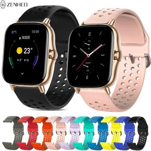 20mm Silicone Wrist Strap for Xiaomi Huami Amazfit GTS 2 GTS2 Smart Watch Band Replacement Watchband for Xiaomi Haylou LS02