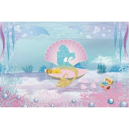 Romantic Undersea Baby Shower Backdrop Holiday Photography Background Celebration Photo Booth Studio Decor