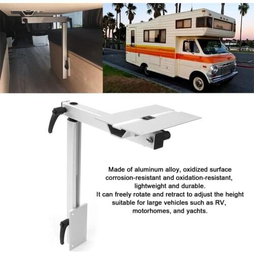 Removable Table Leg Detachable Height Adjustable Aluminum Alloy 360 Degree Rotation For Yachts RV Hidden Pull-Out Accessories