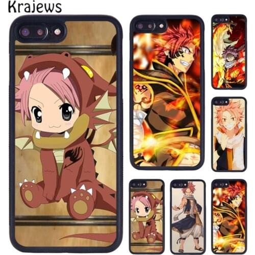 Krajews Natsu Dragneel Fairy Tail Phone Case For iPhone X XR XS 11 12 Pro MAX 5 6 6S 7 8 Plus Samsung S5 S6 S7 S8 S9 S10 PLUS