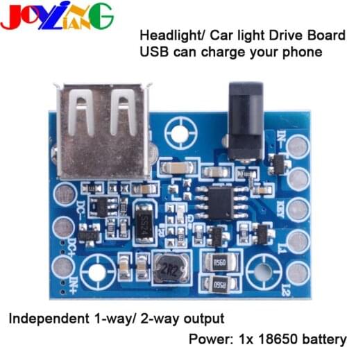 JYL5001 Headlight LED Driving Board 1PC x18650 Battery Circuit Board USB To Mobile Phone Charging T6/ U2/ Q5 Headlamp Parts