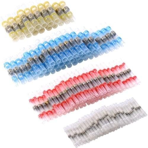10/25/50PCS AWG 10-26 Waterproof Solder Seal Sleeve Splice Terminals Heat Shrink Electrical Wire Butt Connectors Marine