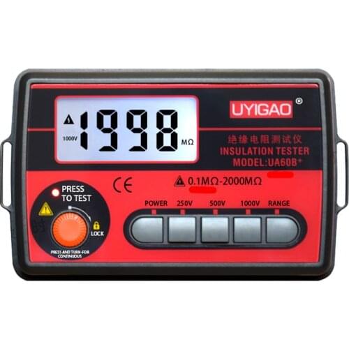 UA60B + insulation resistance tester, digital megger, 250V / 500V1000V Insulation shake table