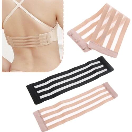 2 Pieces Womens Bra Extender 3 Hooks Ladies Bra Extension Strap Underwear Strapless Shoulder Strap Bra Accessories