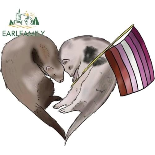 EARLFAMILY 13cm x 11.2cm for Ferret Car Stickers Personality Motorcycle Windshield Snowboard Waterproof Camper Decal for Vehicle